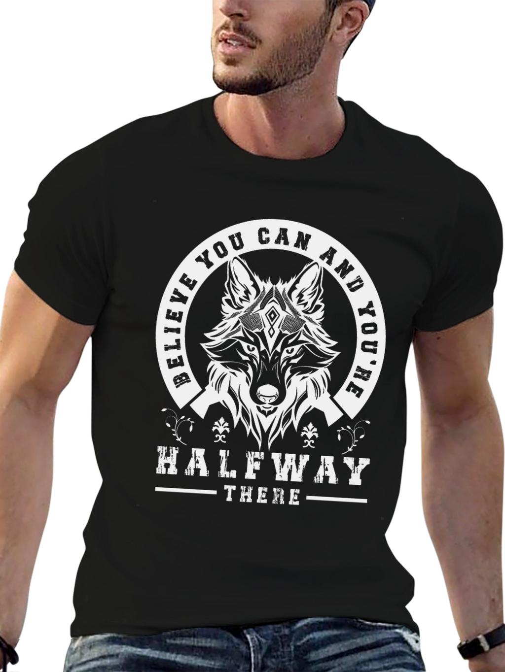 Believe You Can Wolf Graphic T-Shirt