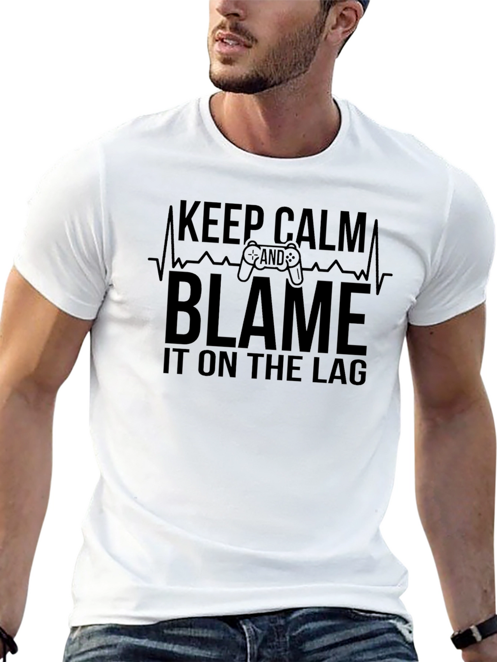 Keep Calm and Blame the Lag Gamer T-Shirt