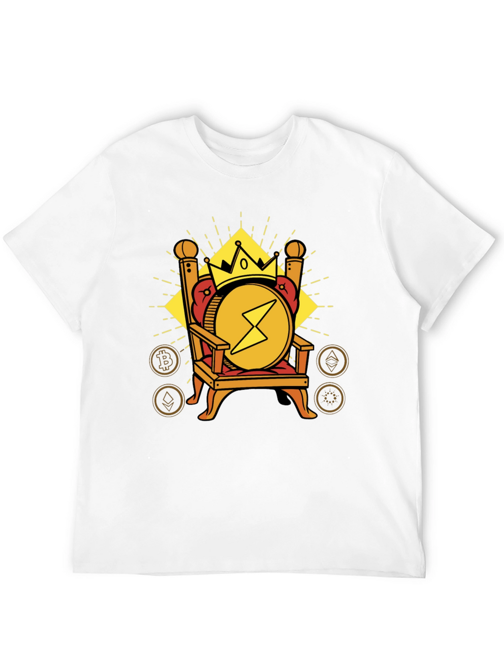 Crypto King T-Shirt - Bitcoin Ethereum Design