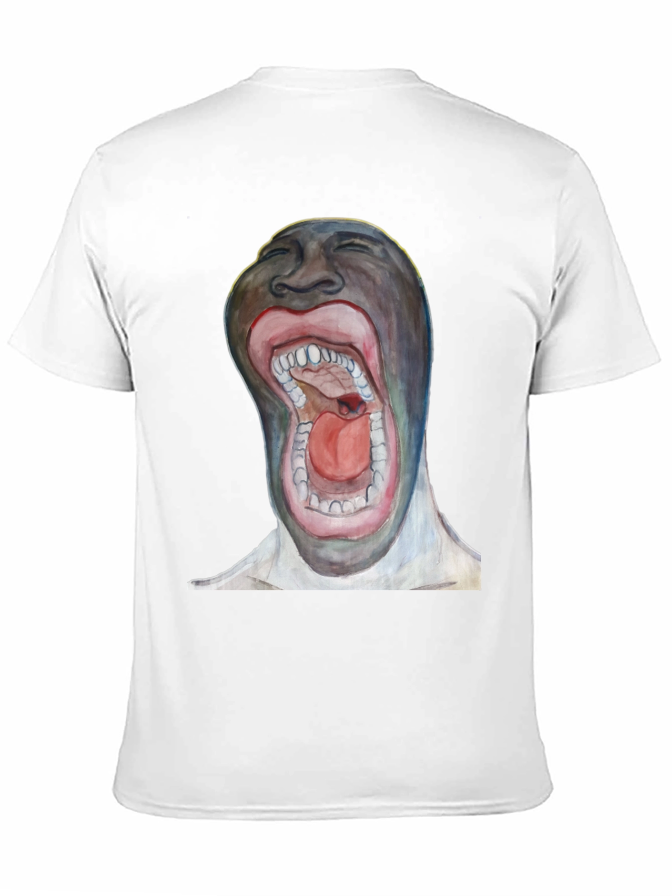 Surreal Open Mouth Graphic T-Shirt