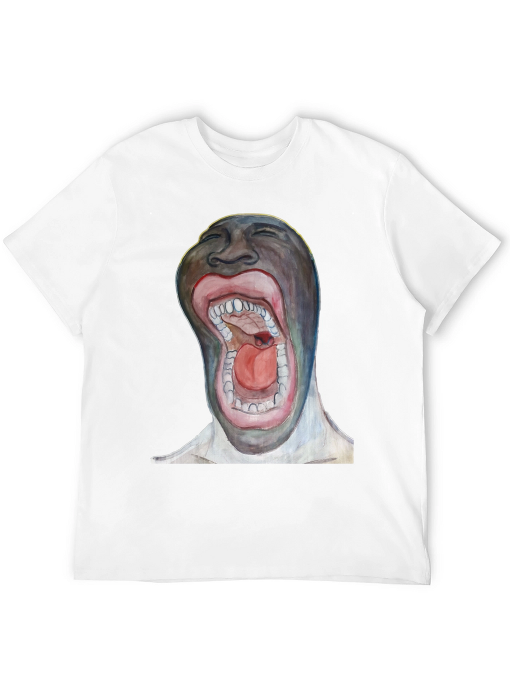 Surreal Open Mouth Graphic T-Shirt