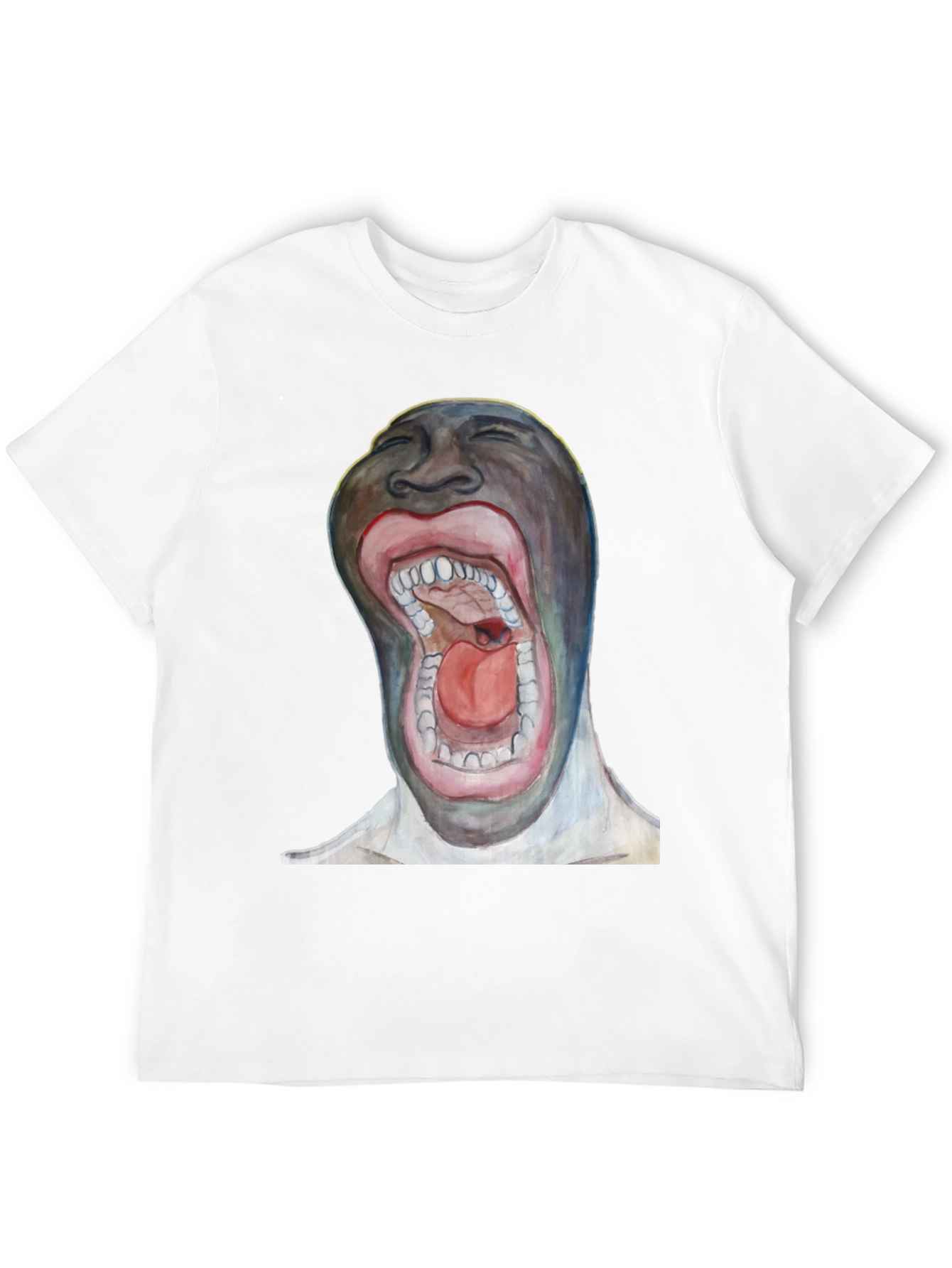 Surreal Open Mouth Graphic T-Shirt