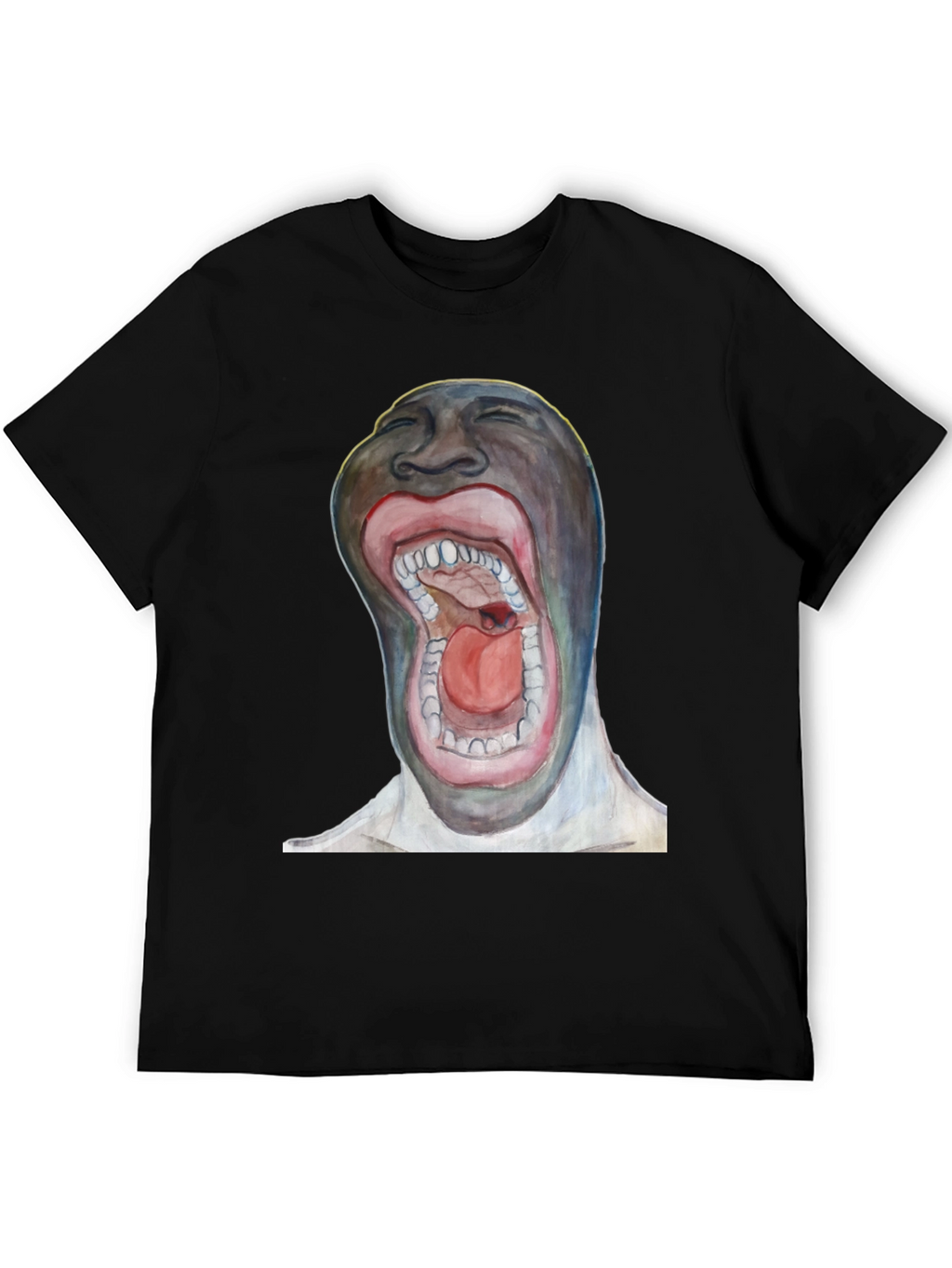 Surreal Open Mouth Graphic T-Shirt