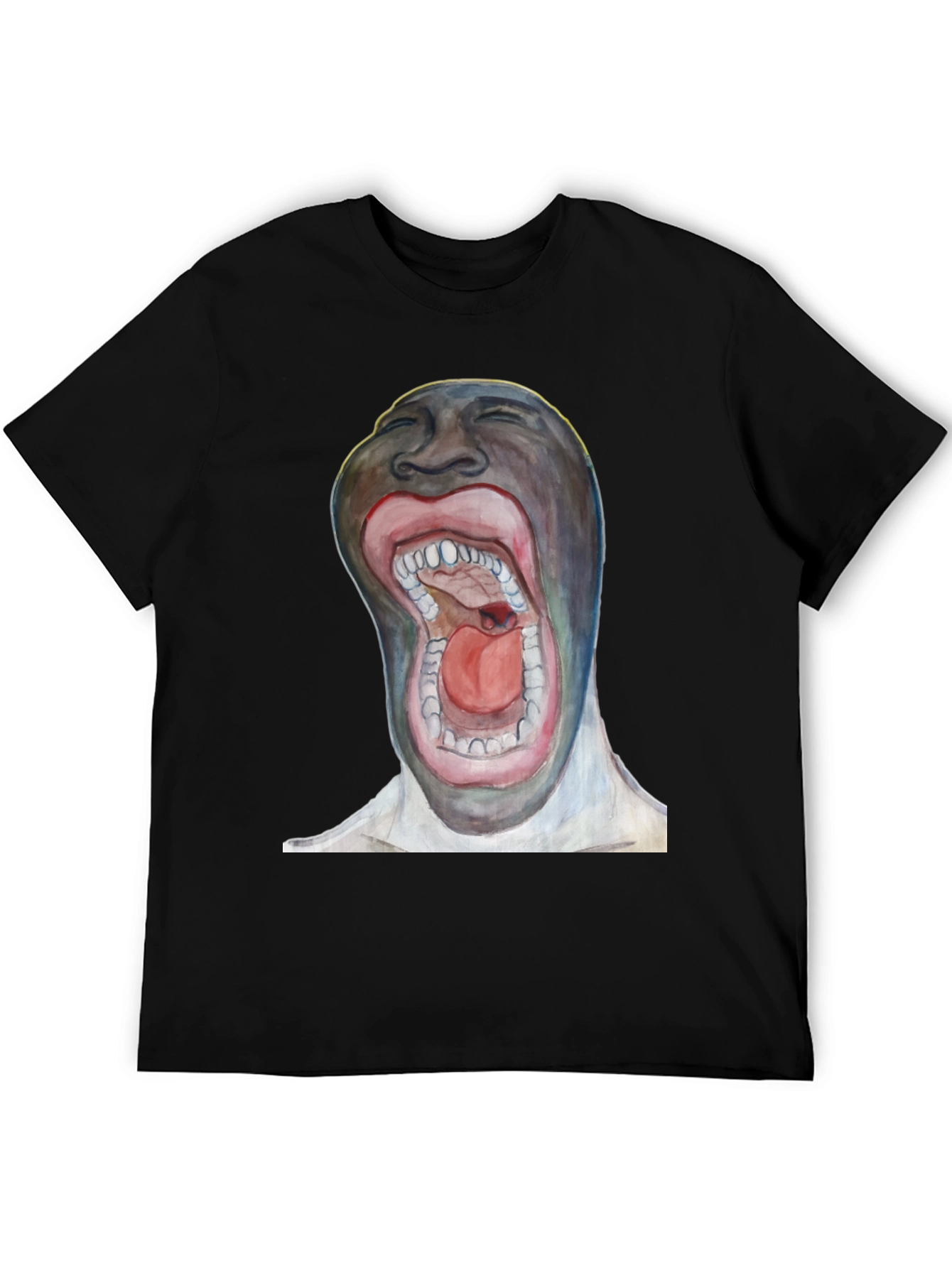 Surreal Open Mouth Graphic T-Shirt