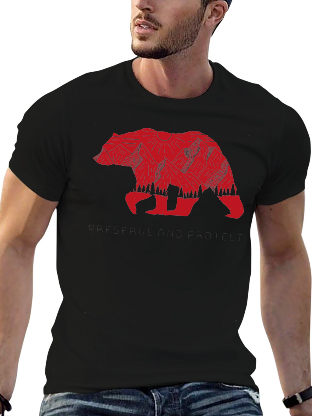 Bear Mountain Graphic Tee - Nature Inspired Design