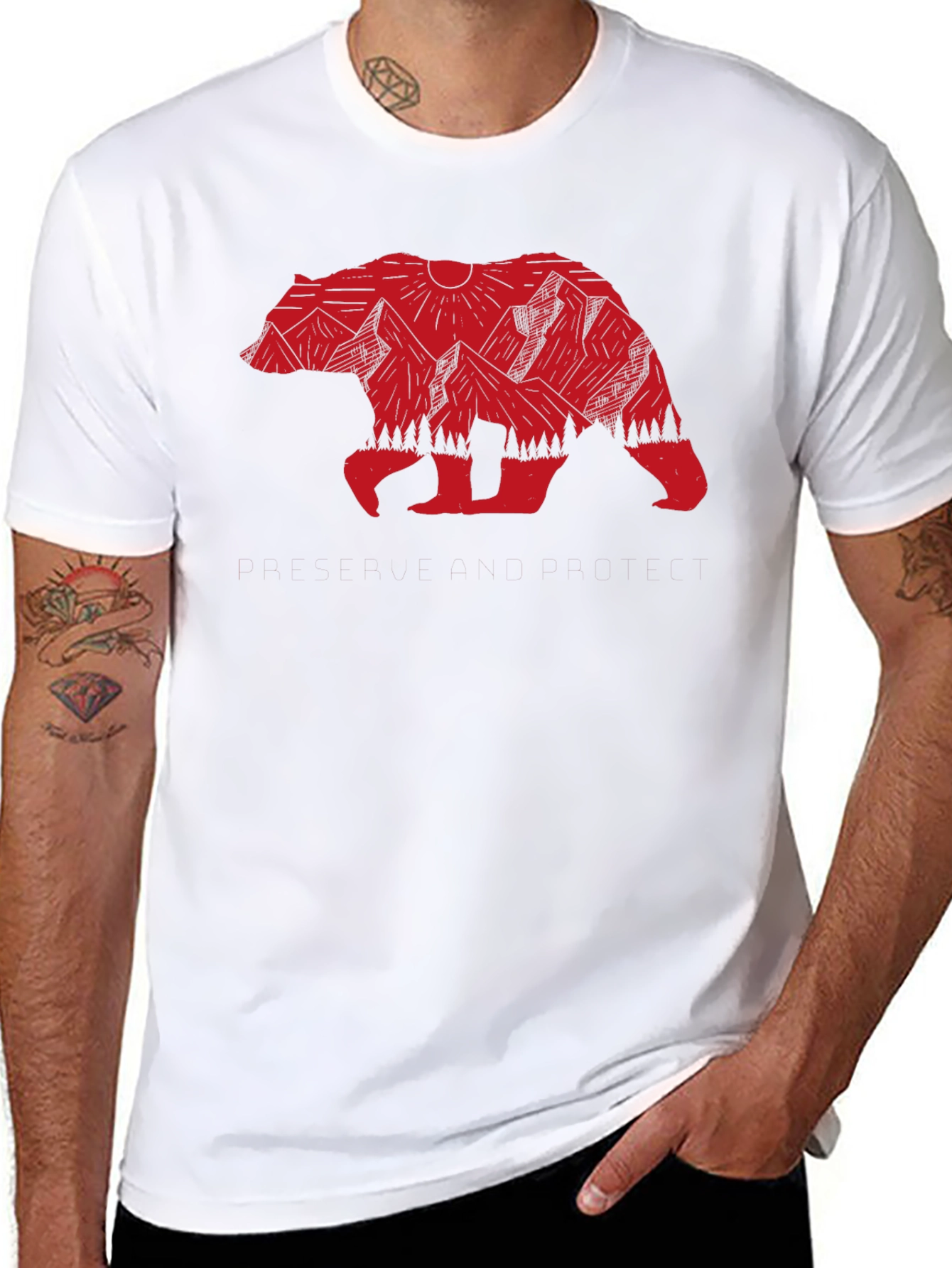 Bear Mountain Graphic Tee - Nature Inspired Design