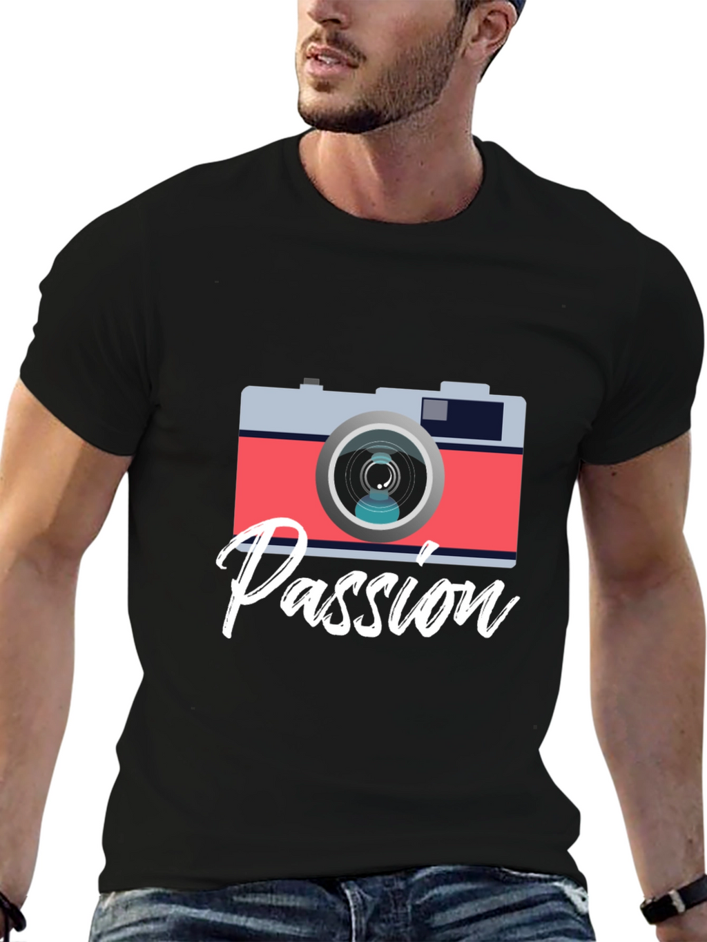 Passion Camera Graphic Tee - Photography Lover Shirt