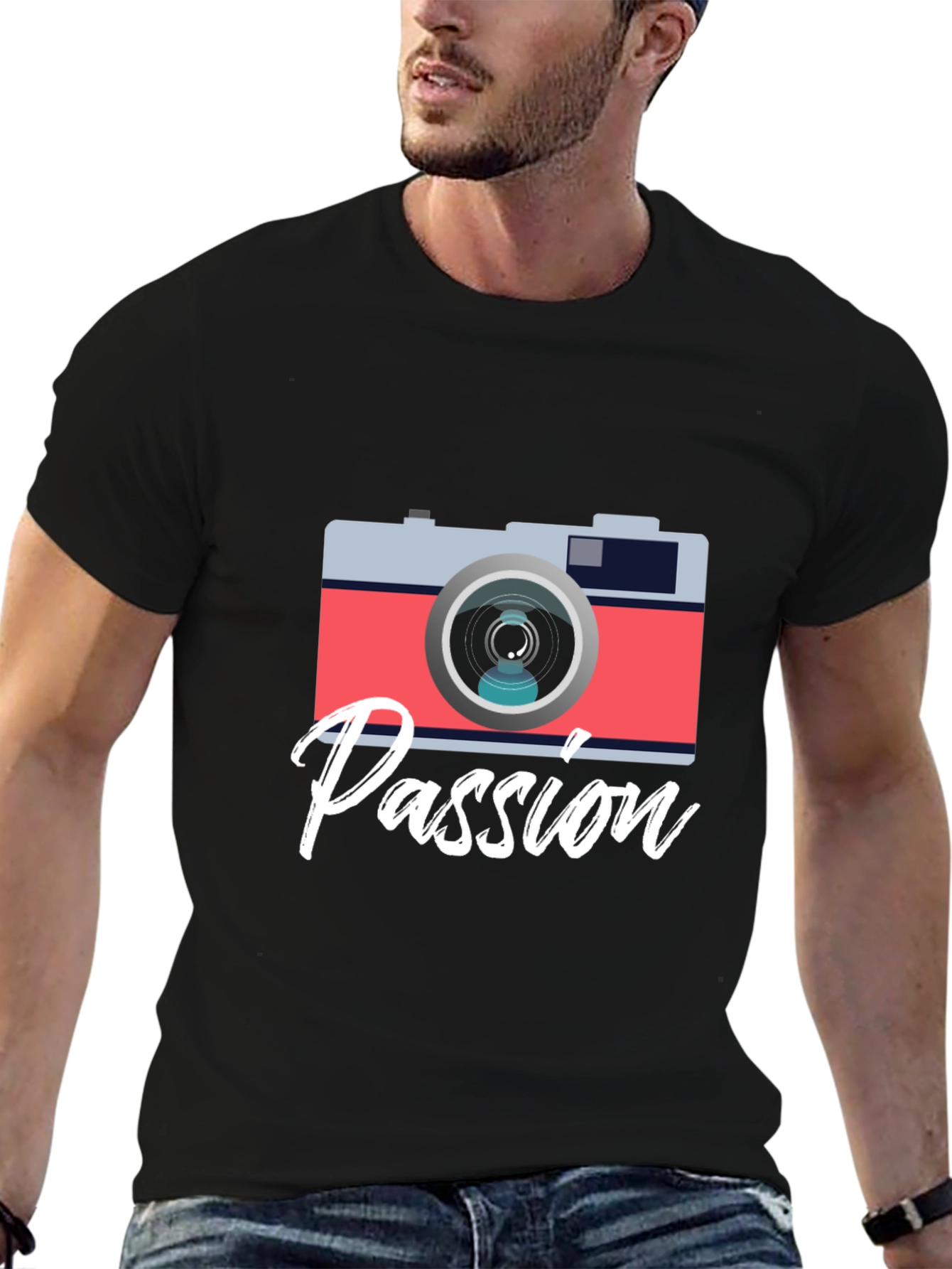Passion Camera Graphic Tee - Photography Lover Shirt