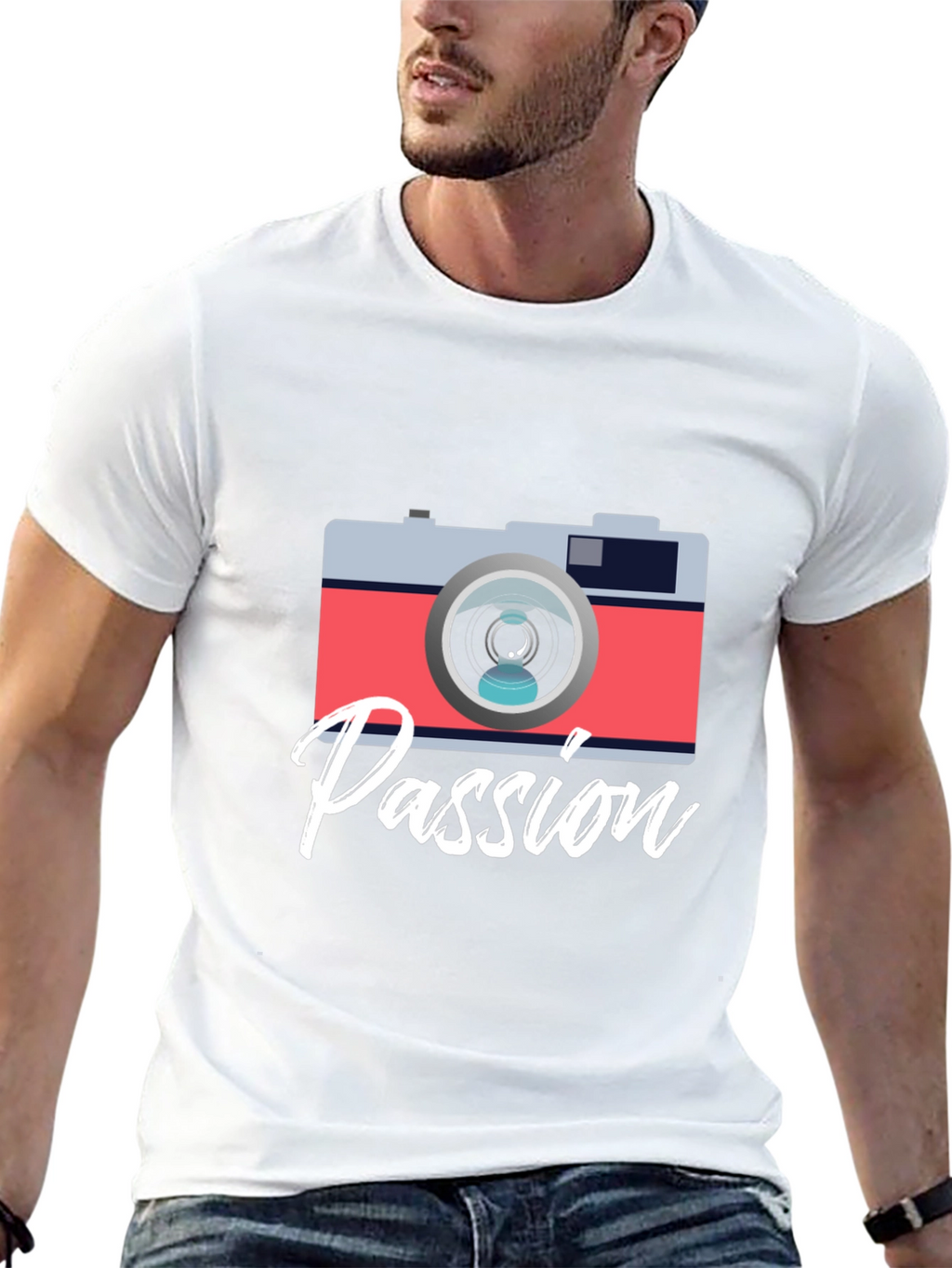 Passion Camera Graphic Tee - Photography Lover Shirt