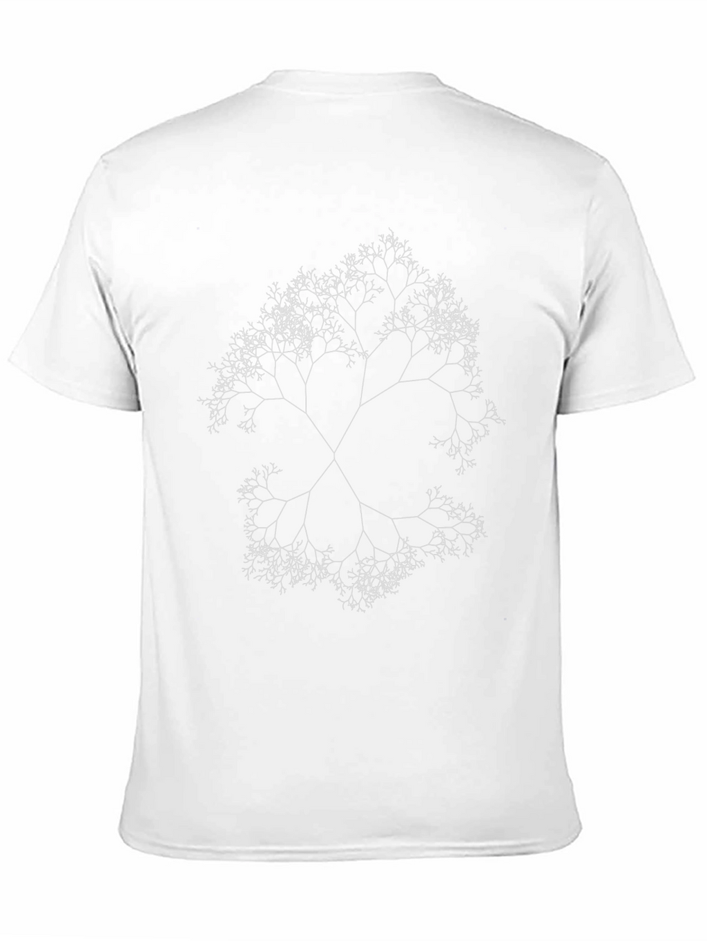 Fractal Tree Graphic Tee - Black Cotton Blend