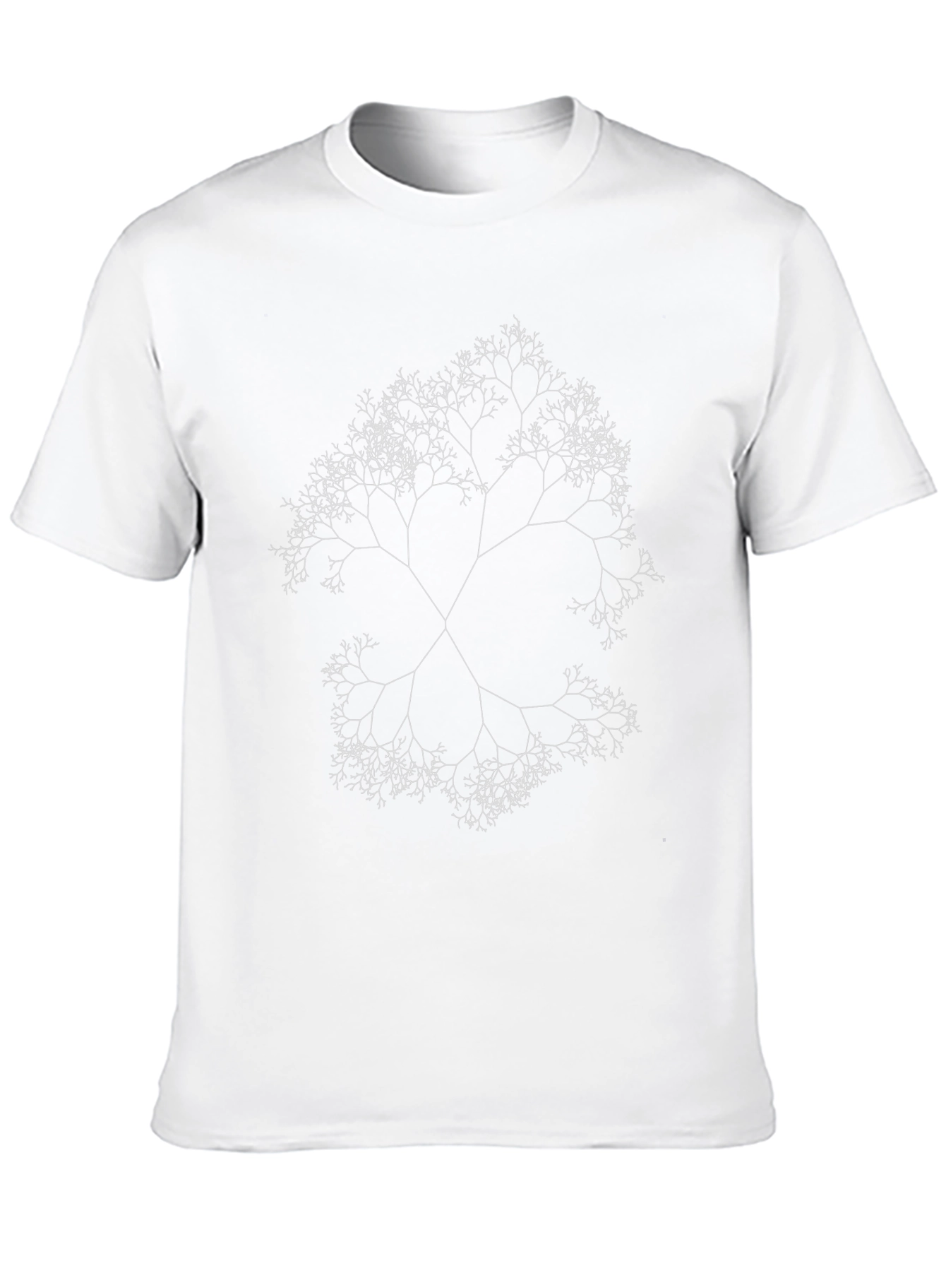 Fractal Tree Graphic Tee - Black Cotton Blend