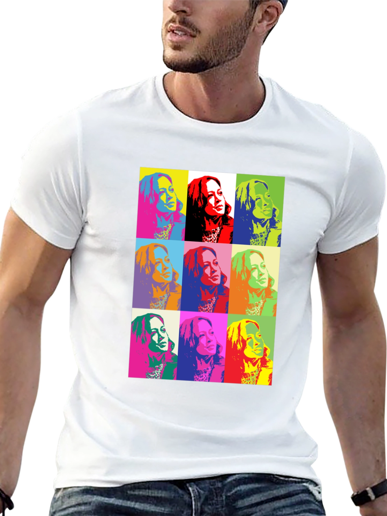 Pop Art Portrait T-Shirt - Bold Graphic Tee