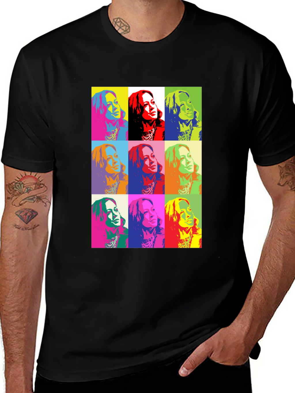 Pop Art Portrait T-Shirt - Bold Graphic Tee