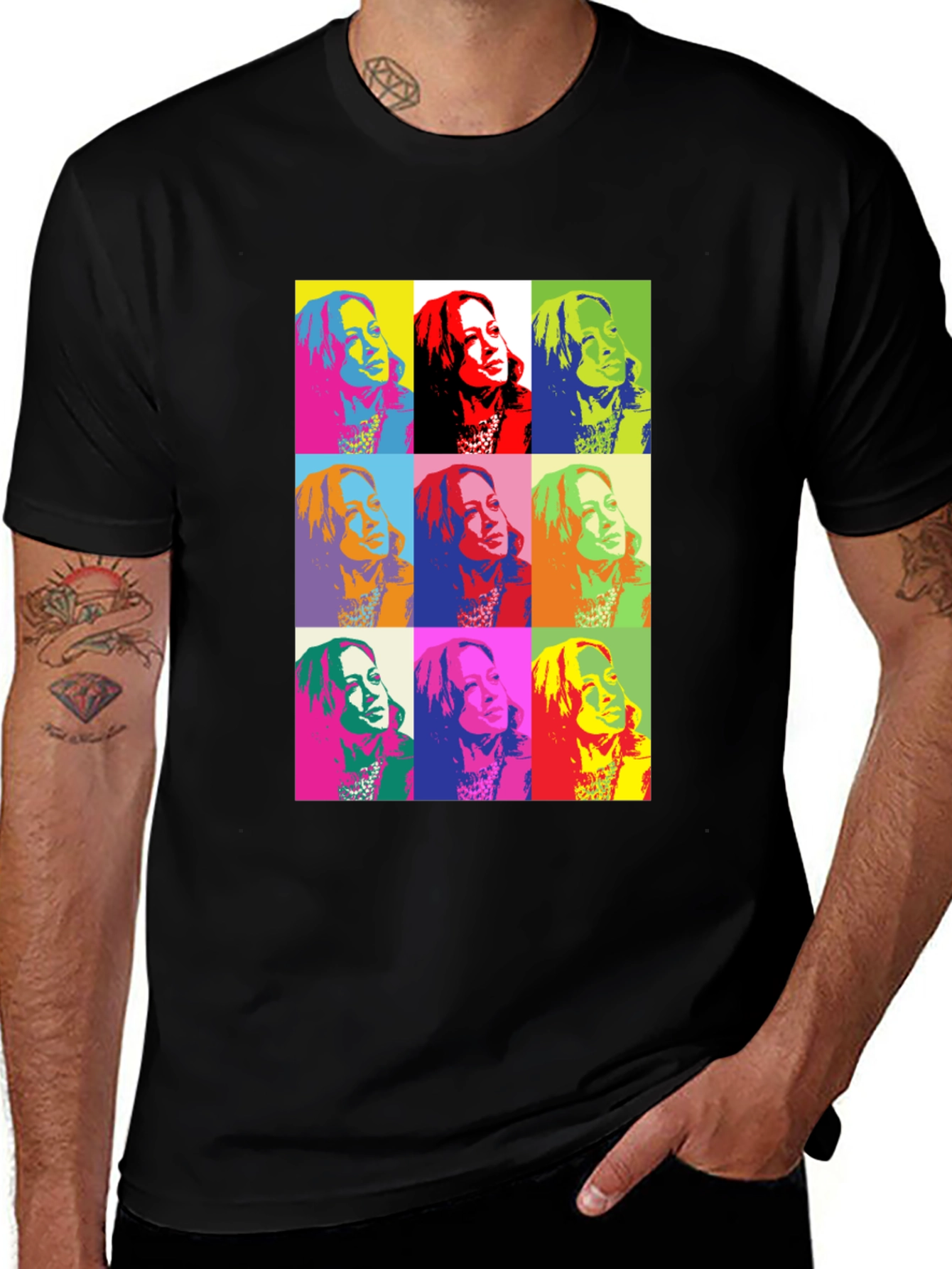 Pop Art Portrait T-Shirt - Bold Graphic Tee