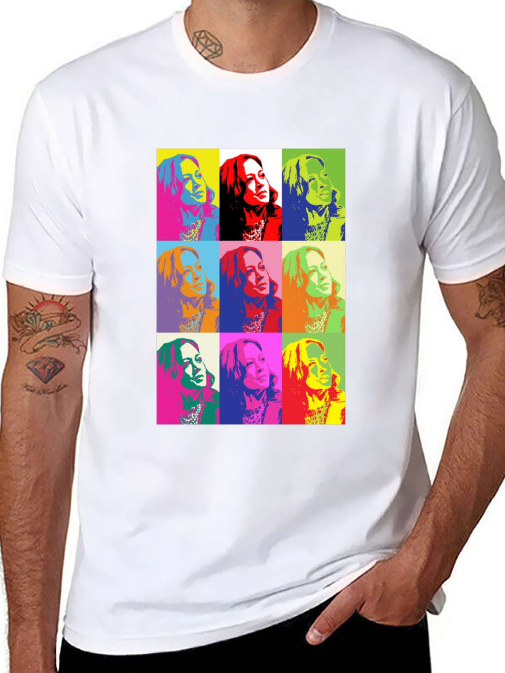 Pop Art Portrait T-Shirt - Bold Graphic Tee