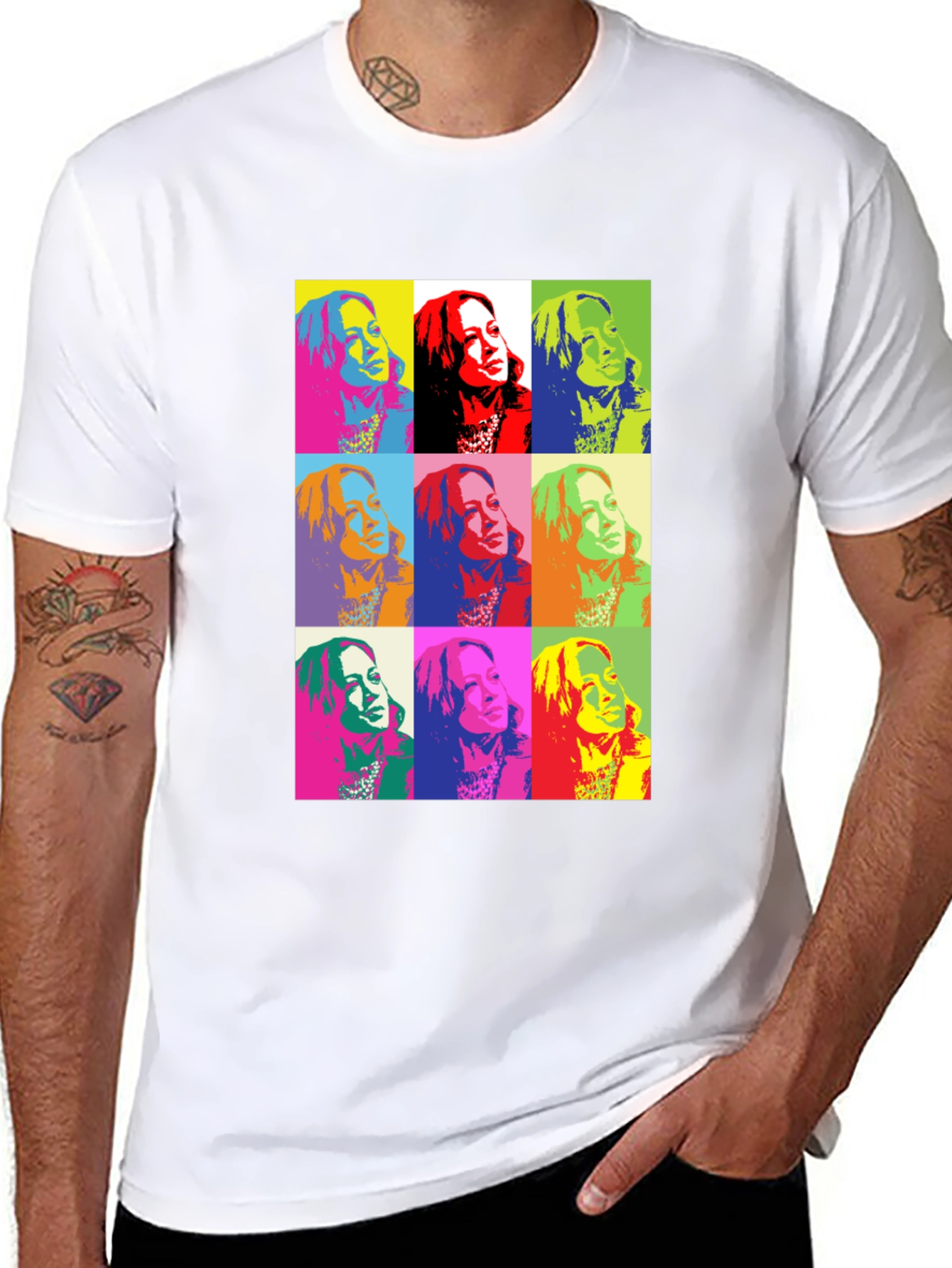 Pop Art Portrait T-Shirt - Bold Graphic Tee