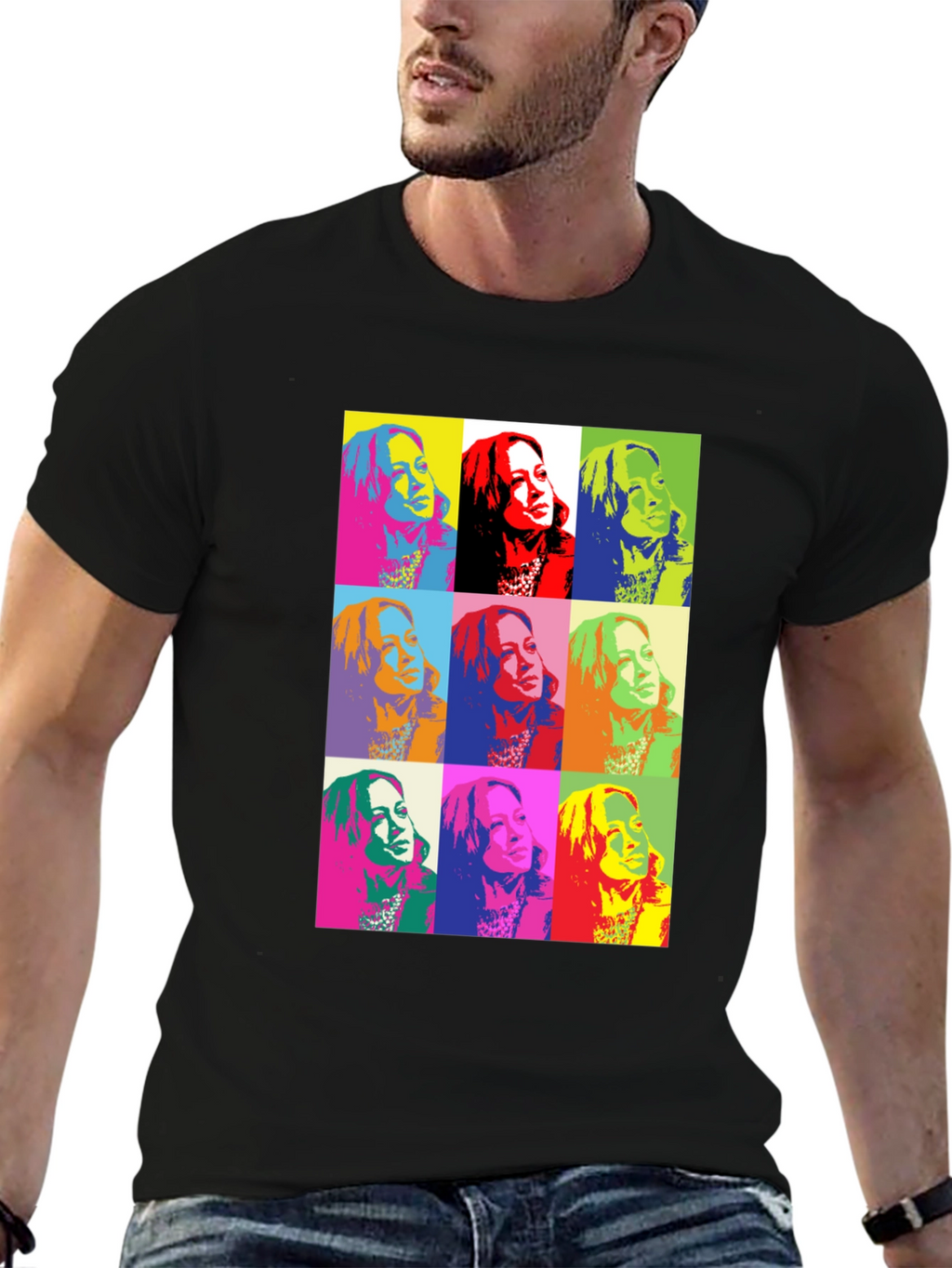 Pop Art Portrait T-Shirt - Bold Graphic Tee