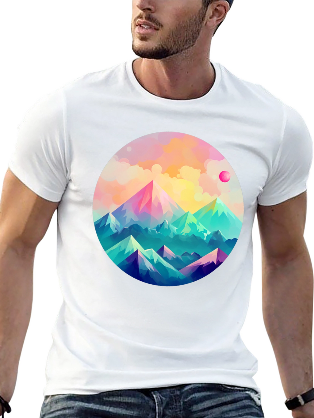 Mountainscape Graphic Tee - Artistic Comfort