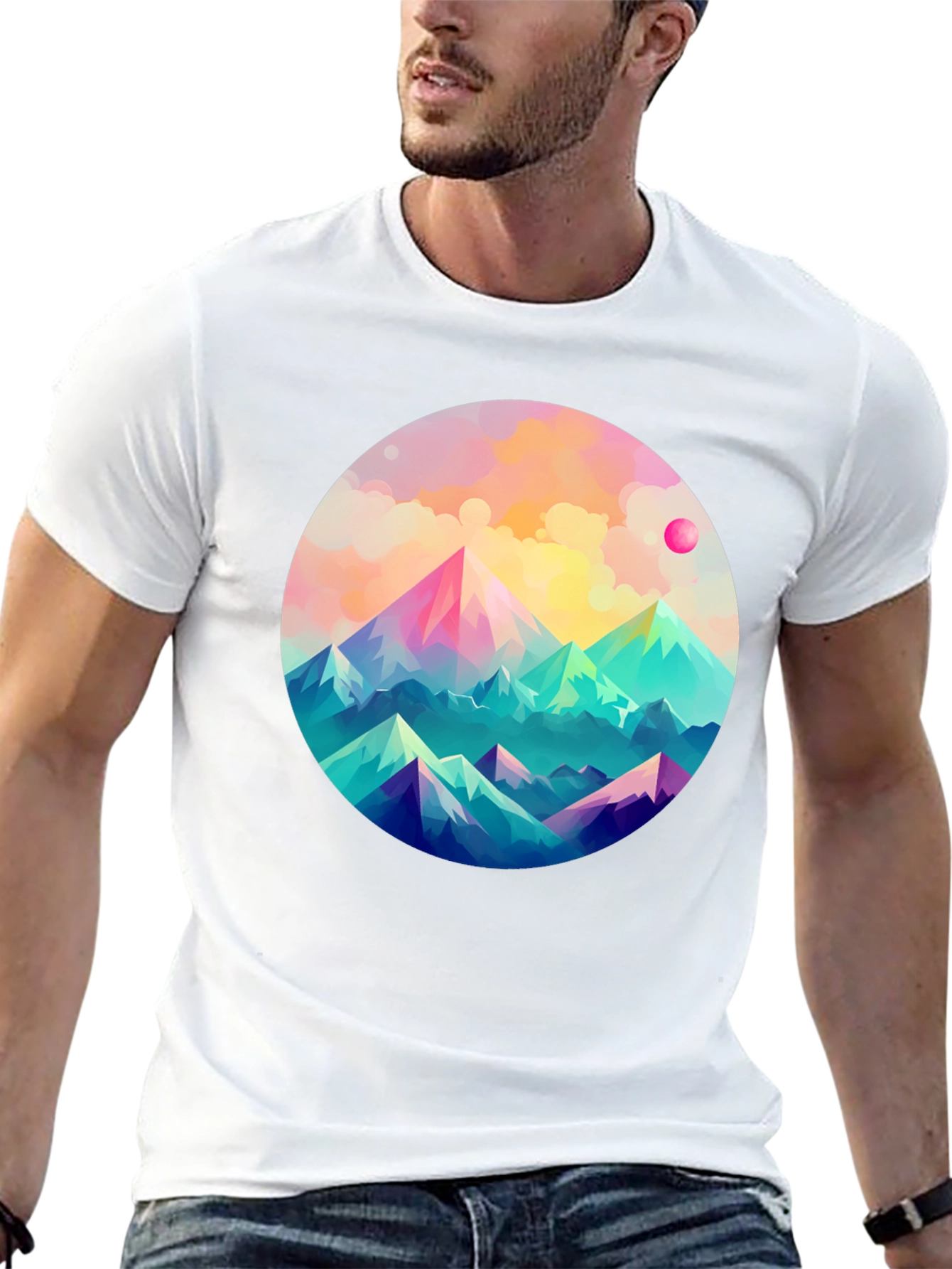 Mountainscape Graphic Tee - Artistic Comfort