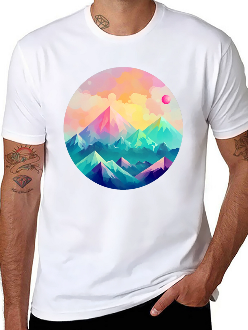 Mountainscape Graphic Tee - Artistic Comfort