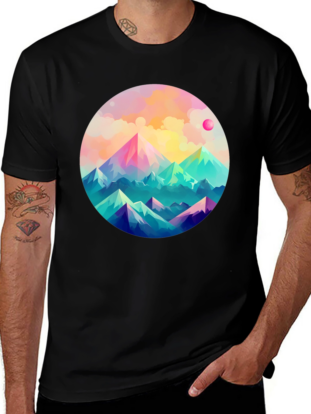 Mountainscape Graphic Tee - Artistic Comfort
