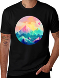 Mountainscape Graphic Tee - Artistic Comfort