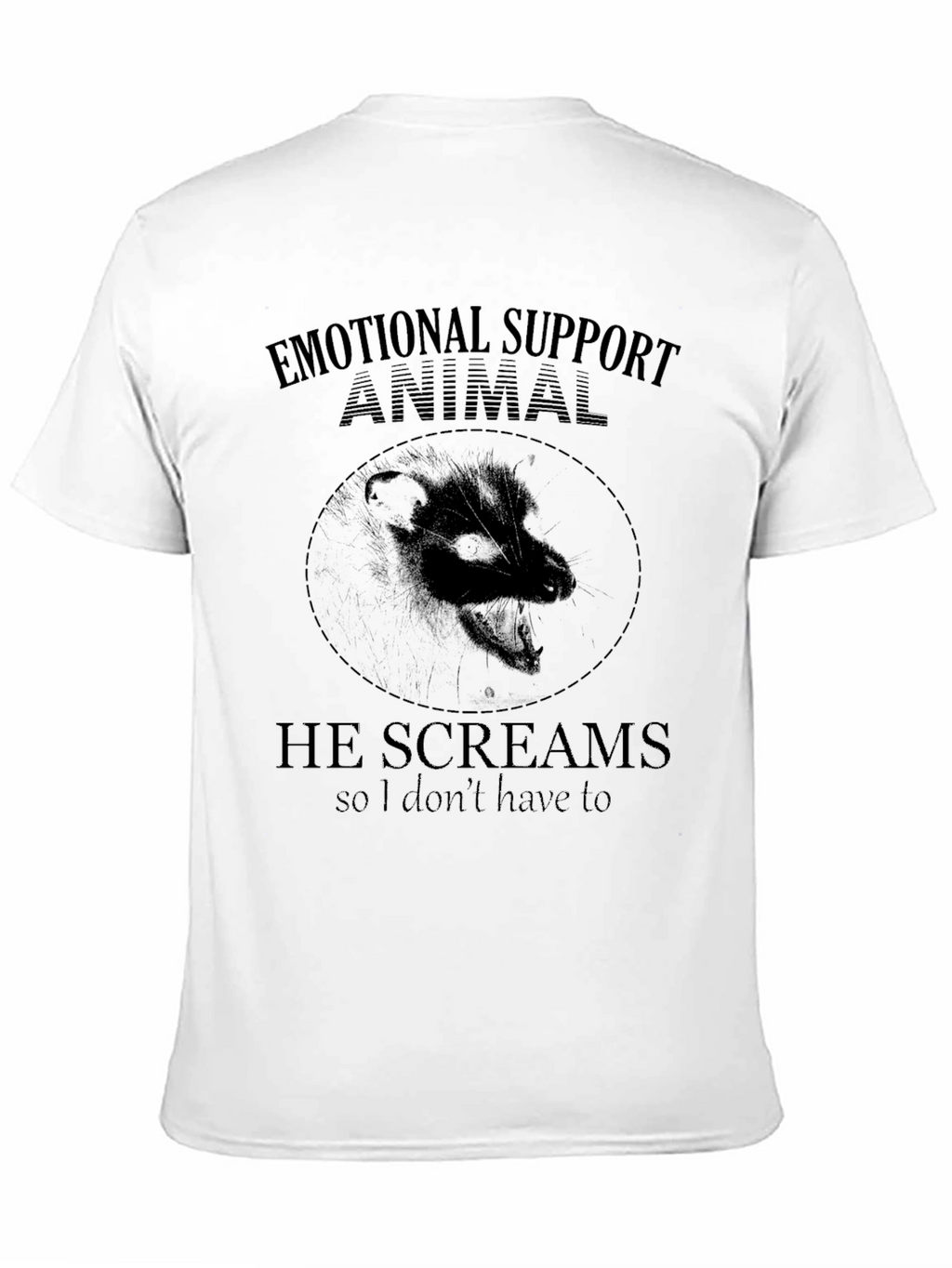 Emotional Support Animal Screaming Opossum T-Shirt