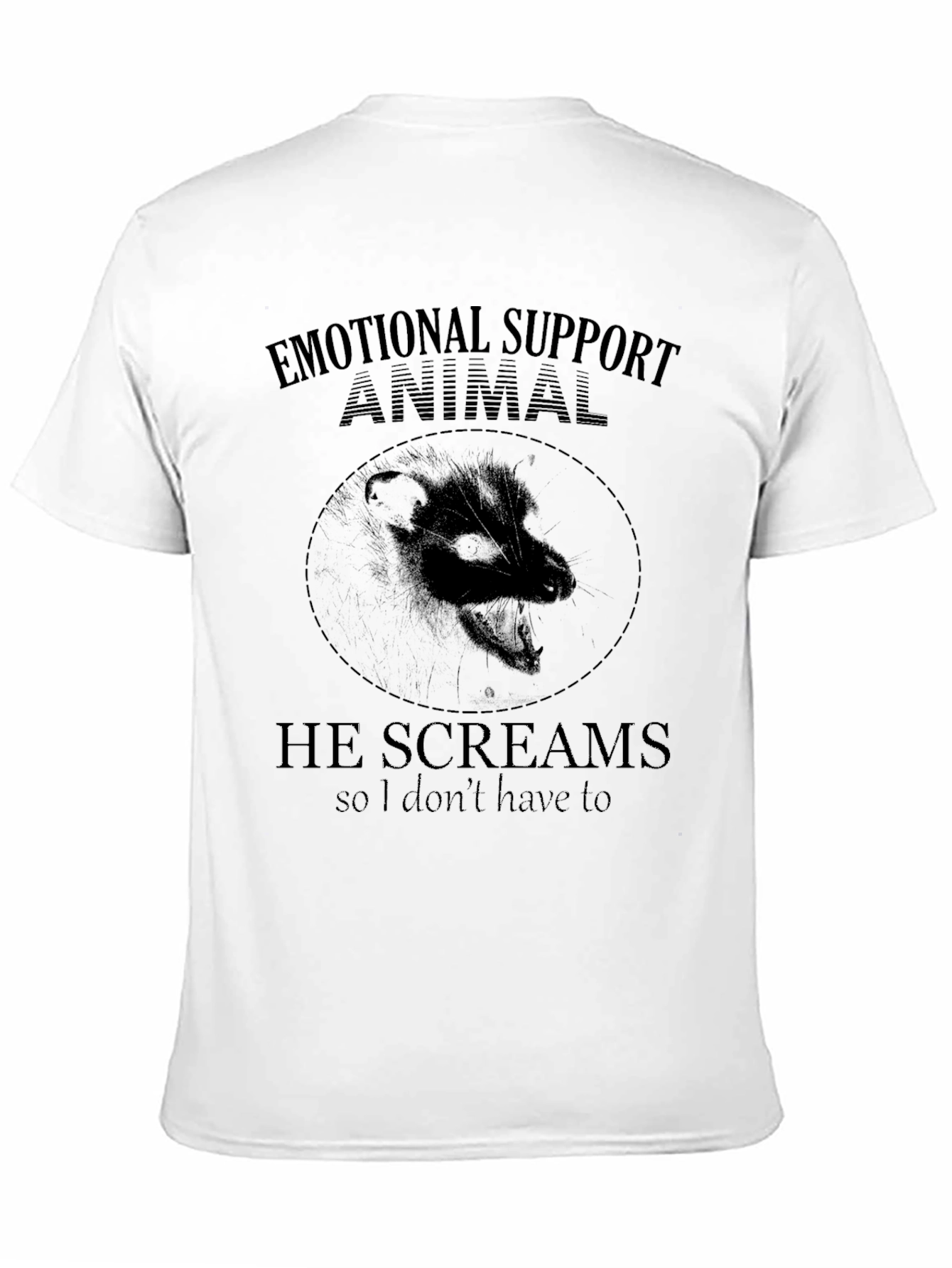 Emotional Support Animal Screaming Opossum T-Shirt