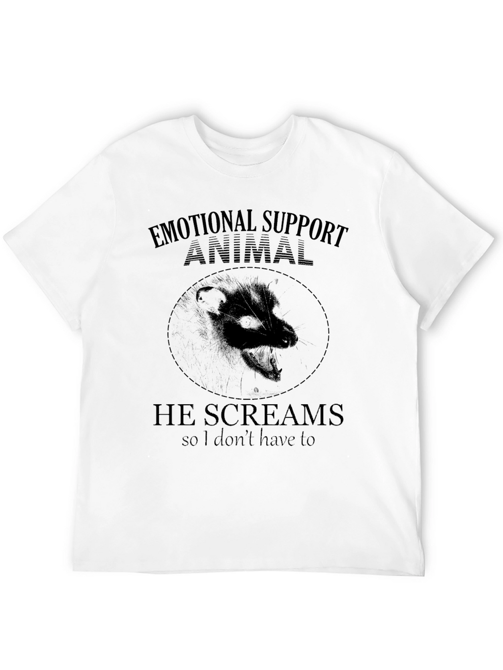 Emotional Support Animal Screaming Opossum T-Shirt