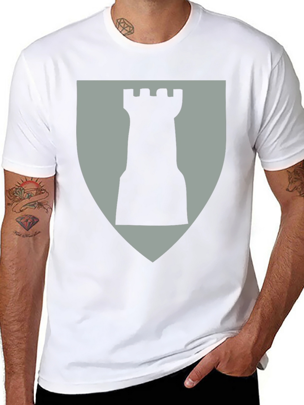 Chess Rook Graphic Tee - Black
