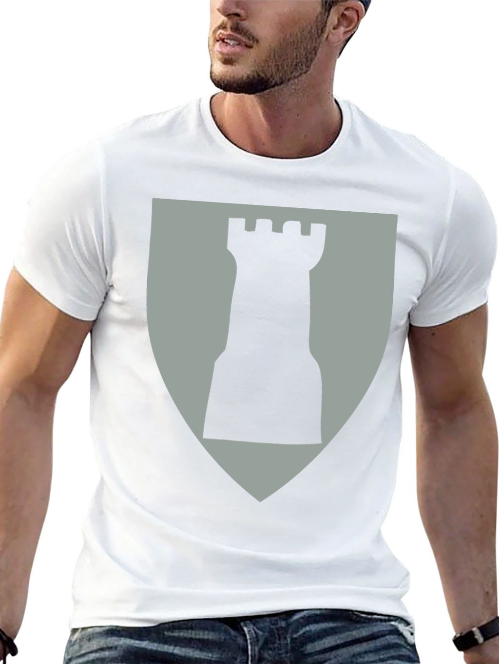Chess Rook Graphic Tee - Black