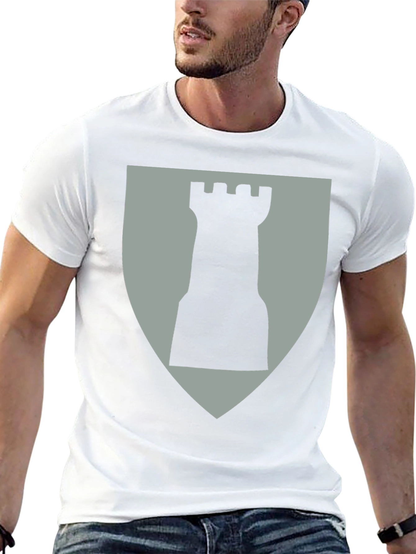 Chess Rook Graphic Tee - Black