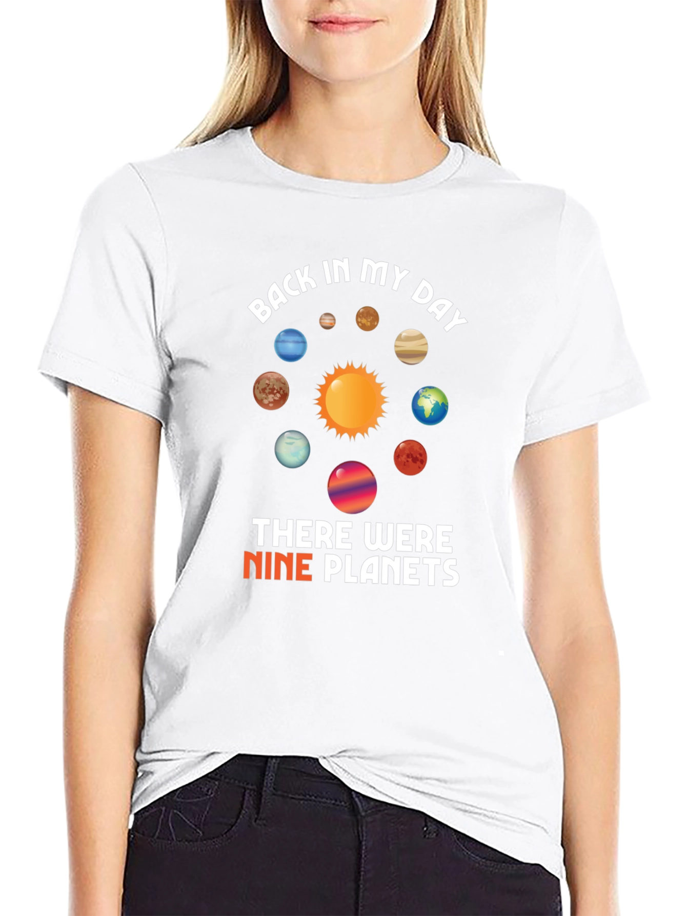 Nine Planets T-Shirt - Astronomy Retro Style
