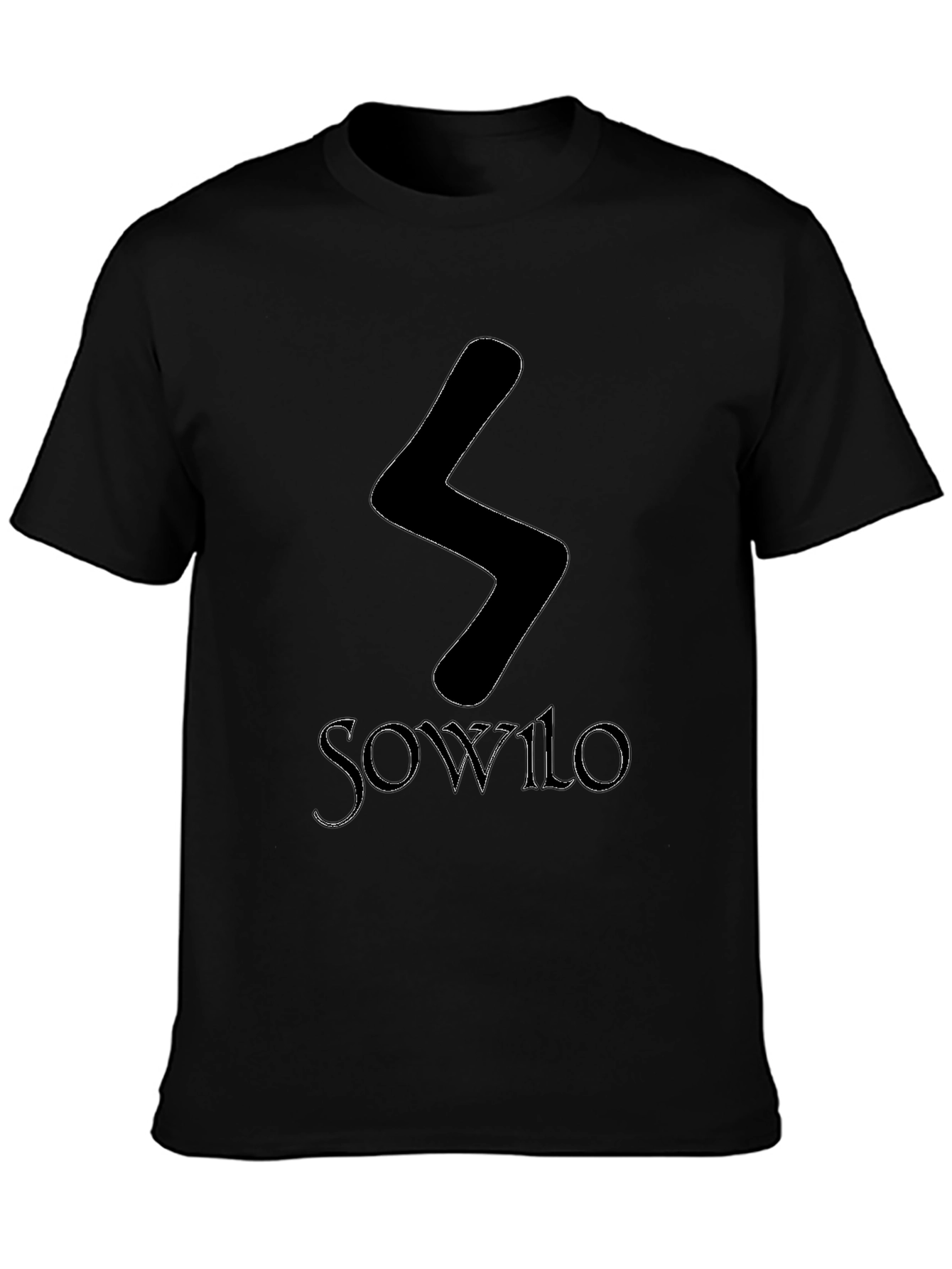 Sowilo Rune Graphic Tee - Black T-Shirt