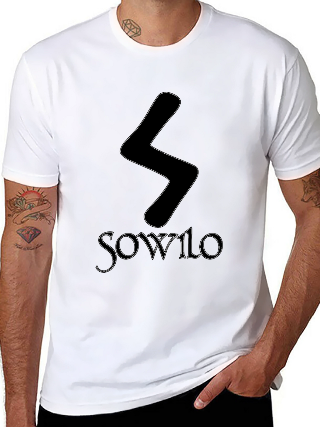Sowilo Rune Graphic Tee - Black T-Shirt