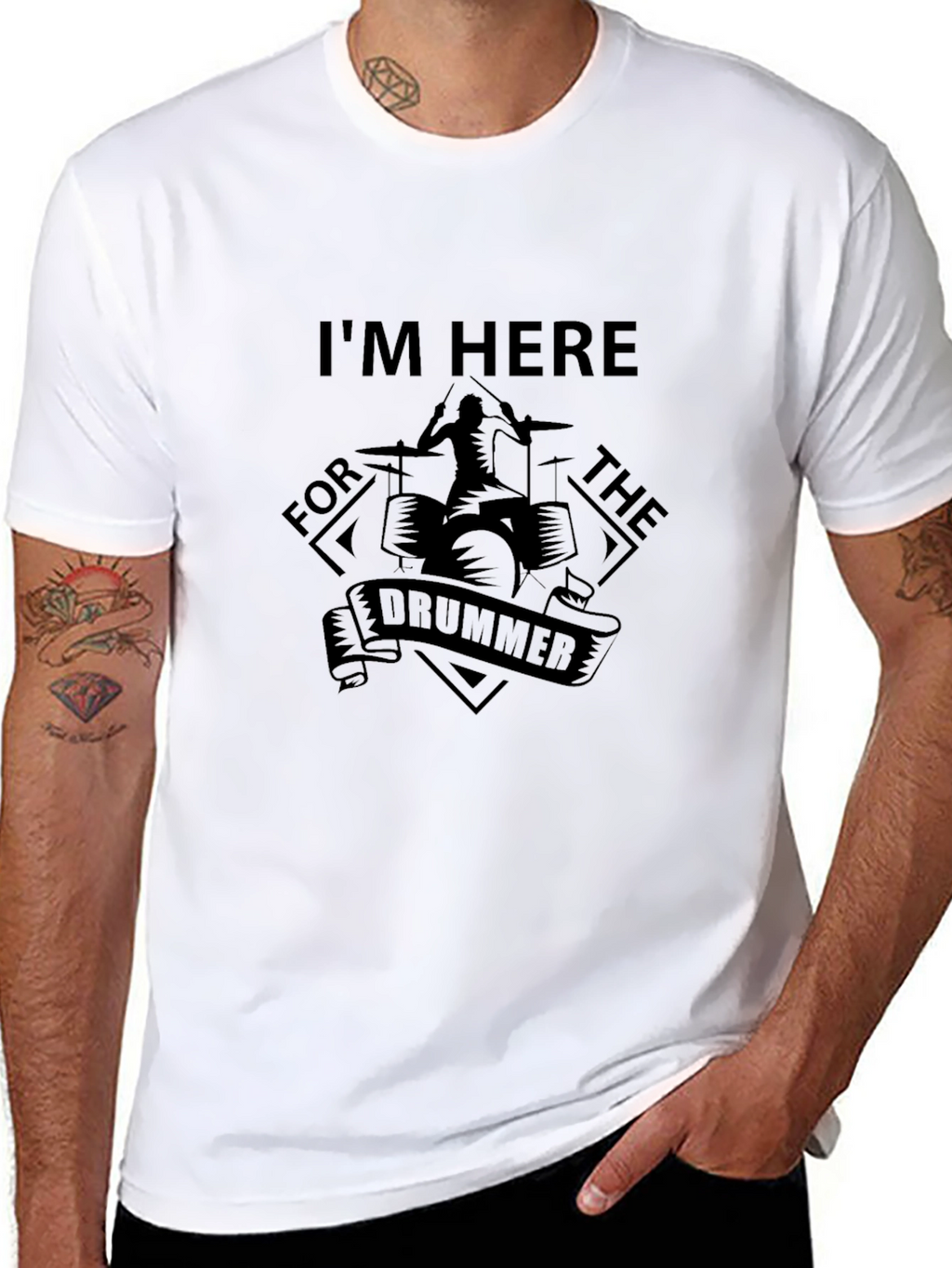 Im Here For The Drummer Graphic Tee