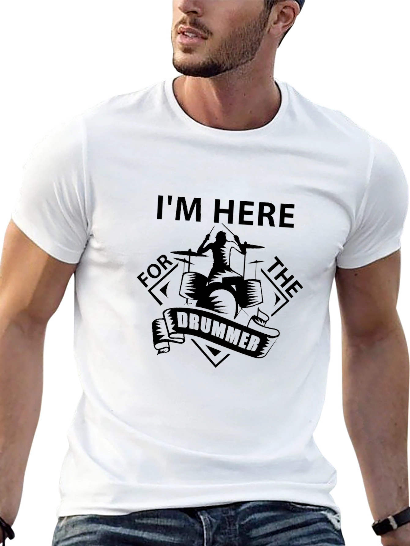 Im Here For The Drummer Graphic Tee