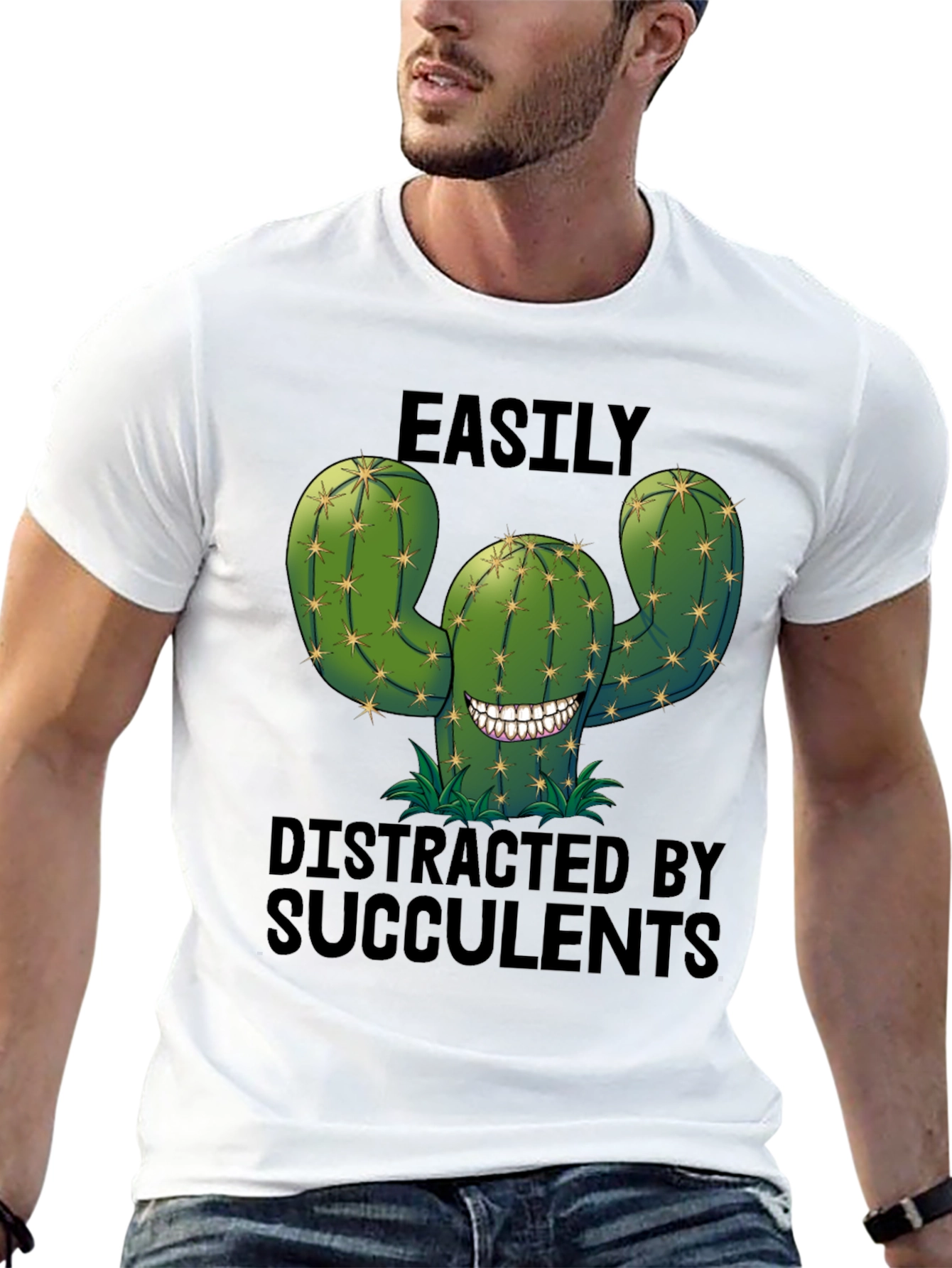 Easily Distracted by Succulents Graphic Tee