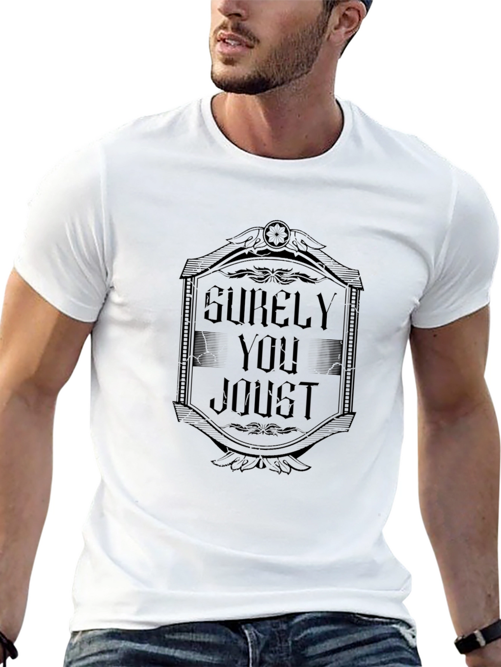 Surely You Joust Mens Black T-Shirt