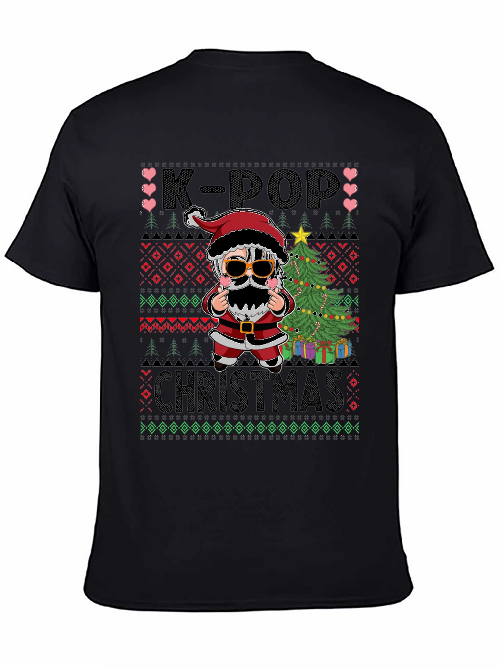 K-Pop Christmas Santa Graphic Tee