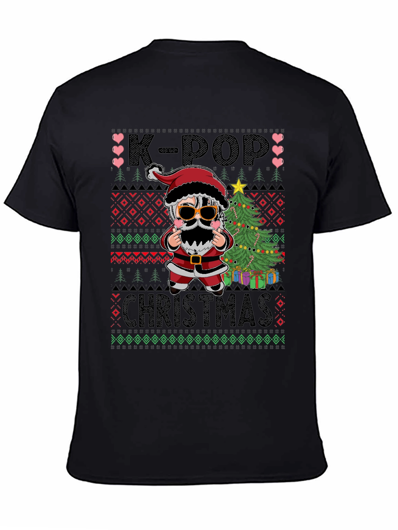 K-Pop Christmas Santa Graphic Tee