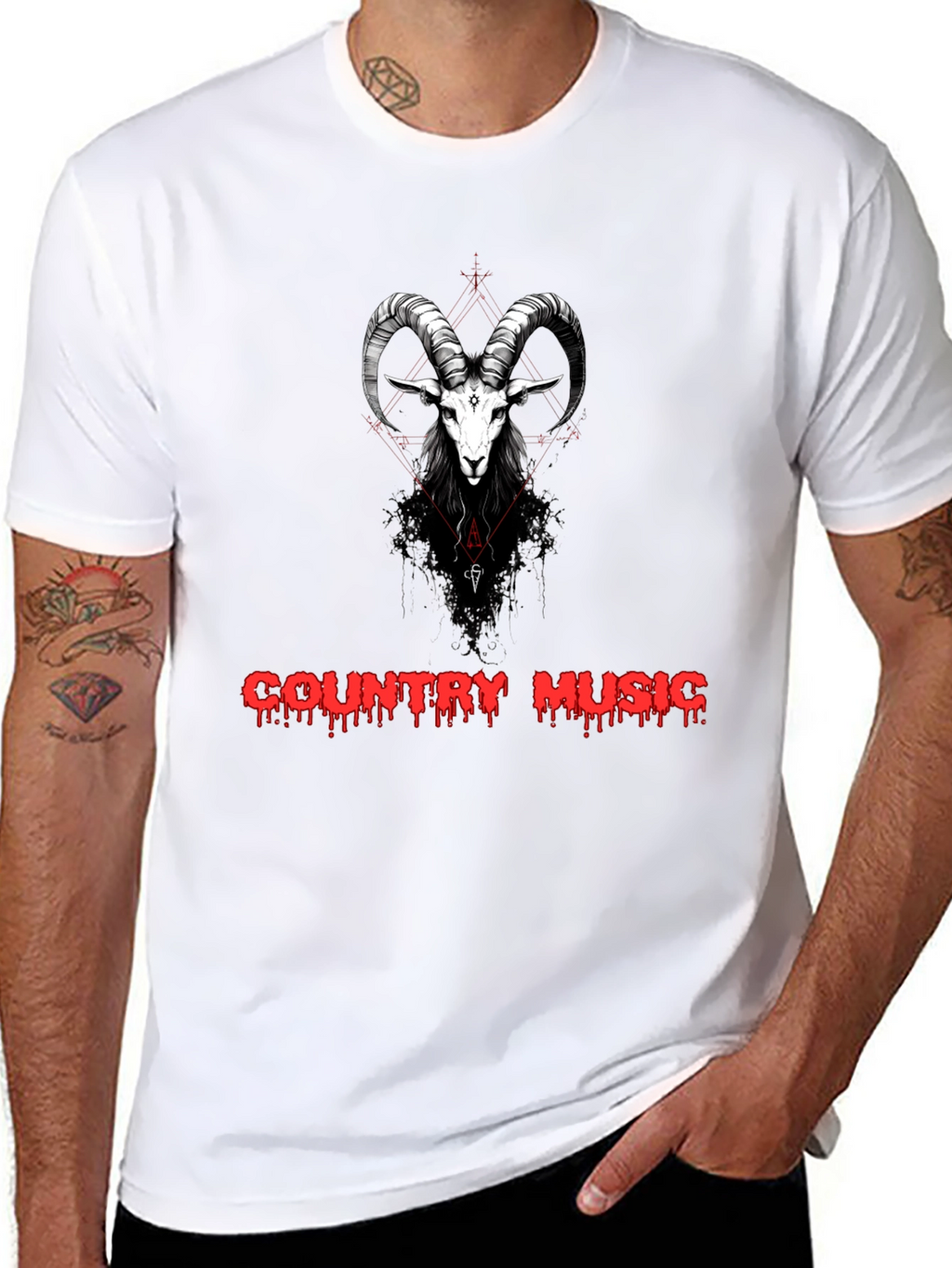 Country Music Goat Graphic T-Shirt
