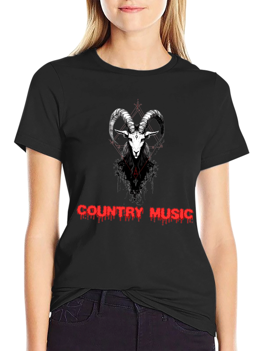 Country Music Goat Graphic T-Shirt