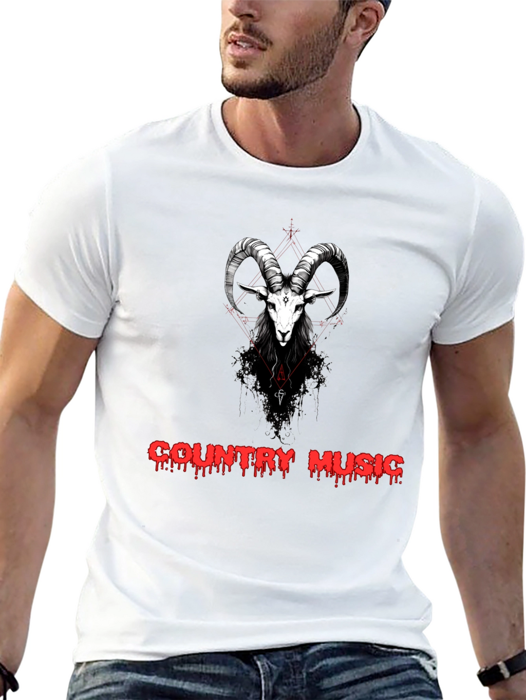 Country Music Goat Graphic T-Shirt