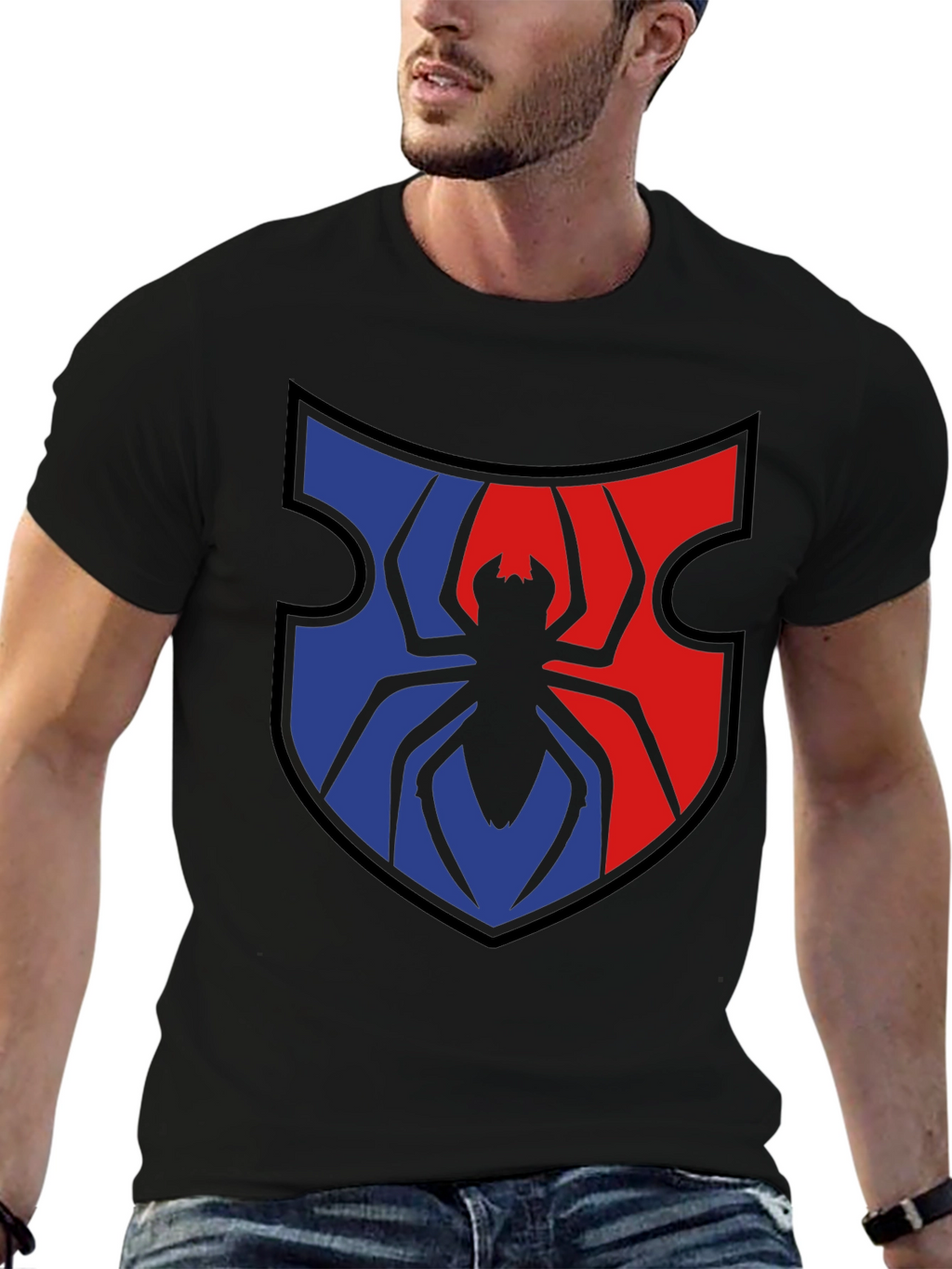 Spider Shield Graphic Tee - Black