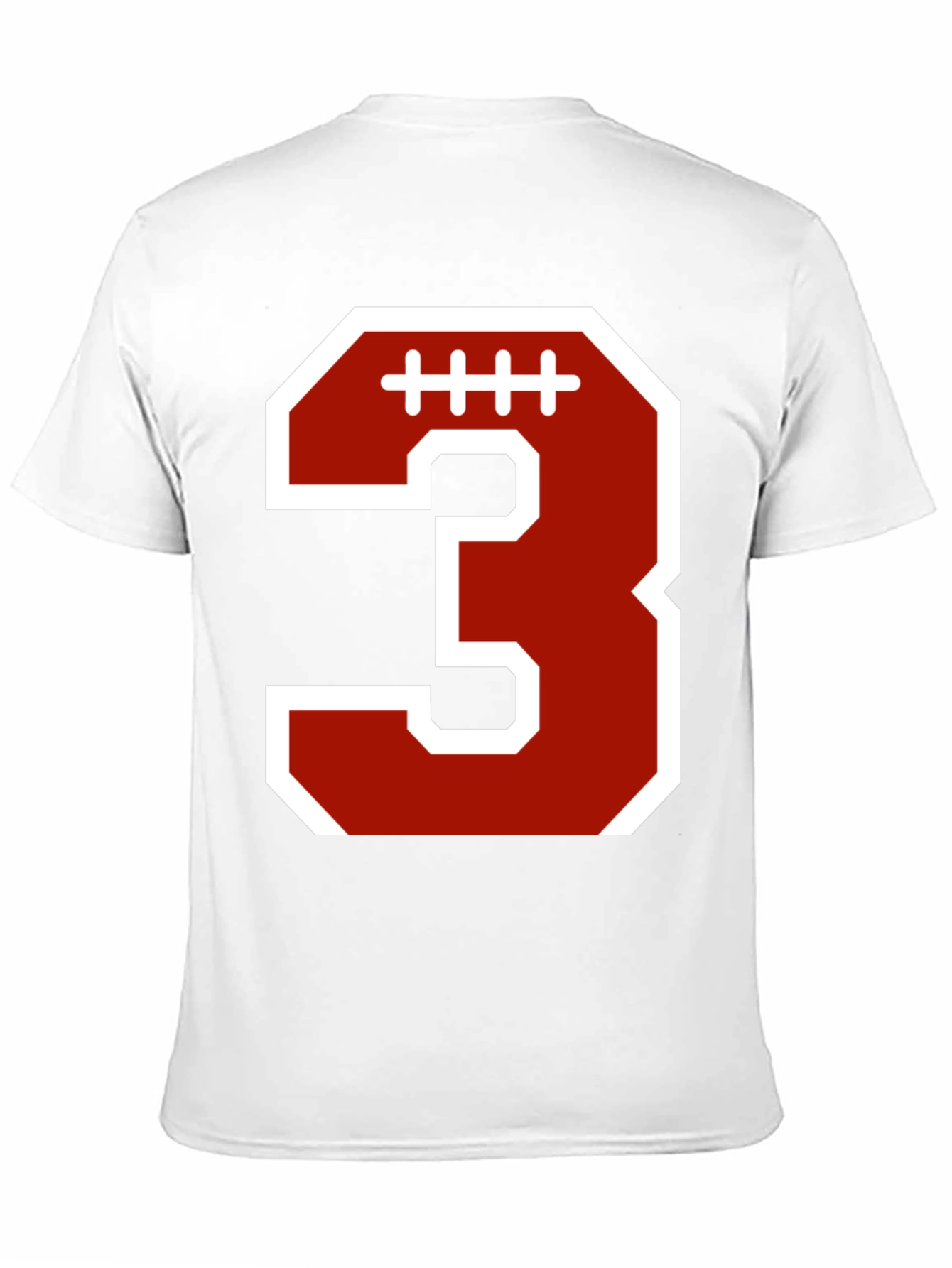 Football Number 3 T-Shirt - Black