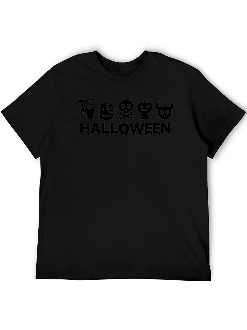 Halloween Silhouette Graphic Black T-Shirt