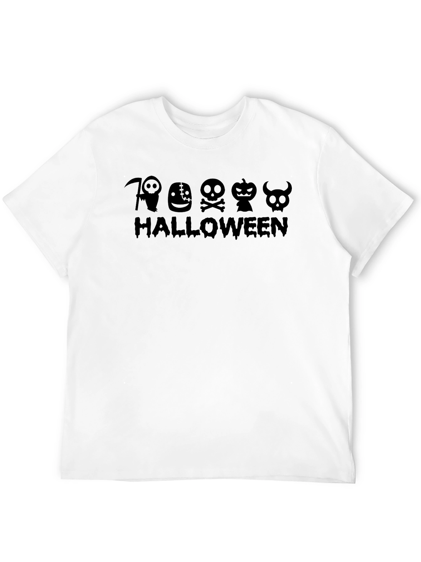 Halloween Silhouette Graphic Black T-Shirt