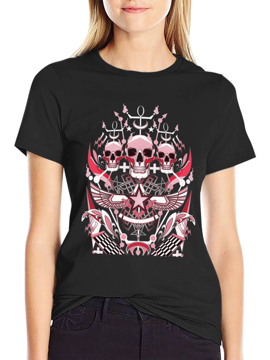 Skull Graphic Print T-Shirt