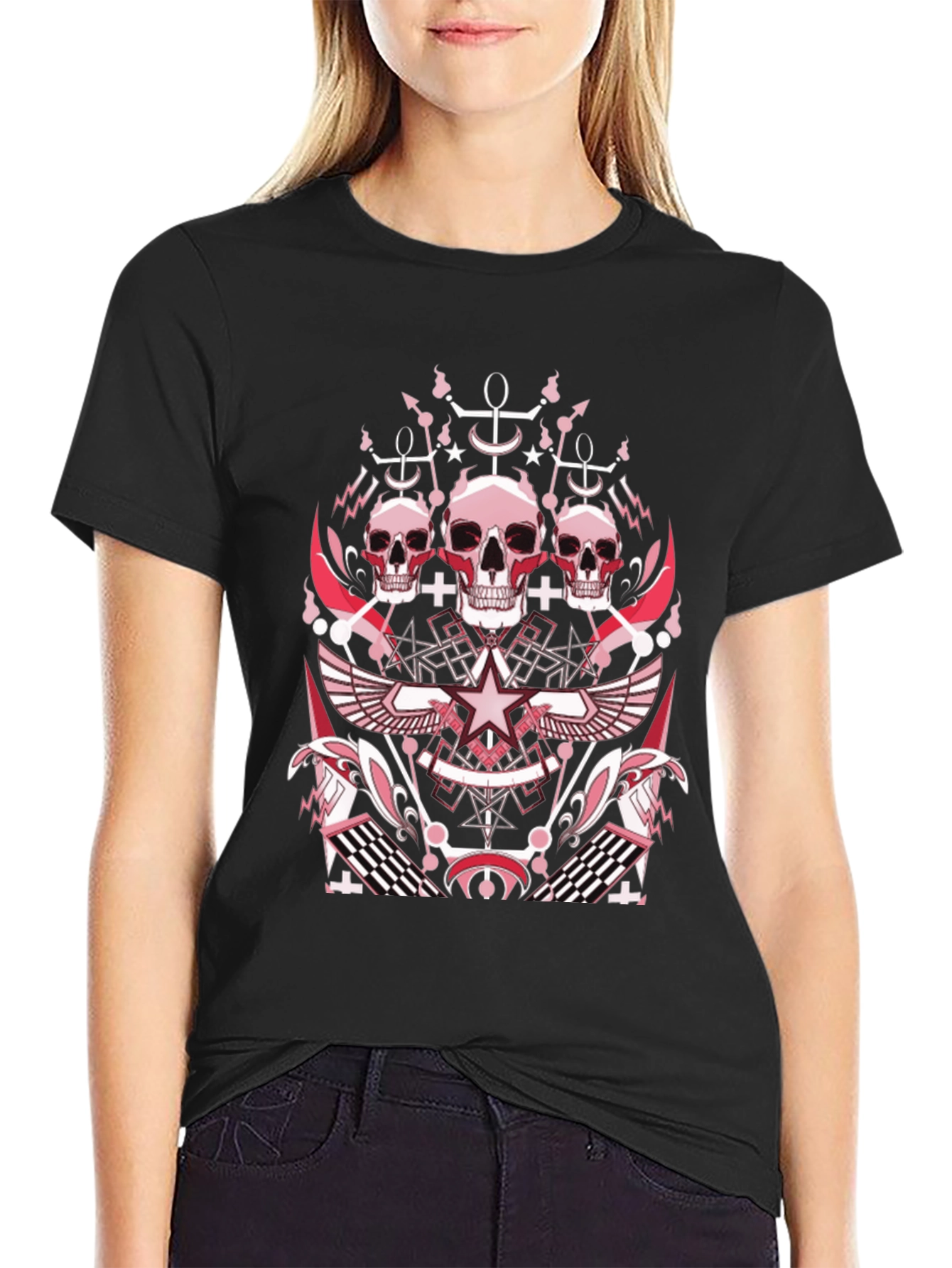 Skull Graphic Print T-Shirt